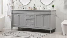 72 Inch Double Bathroom Vanity In Grey