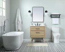 30 Inch Single Bathroom Vanity In Mango Wood With Backsplash