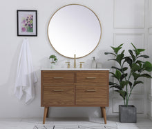 42 Inch Bathroom Vanity In Walnut Brown
