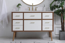 48 Inch Bathroom Vanity In White With Backsplash