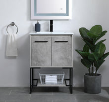 24 Inch Single Bathroom Vanity In Concrete Grey