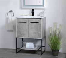 24 Inch Single Bathroom Vanity In Concrete Grey