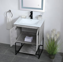 24 Inch Single Bathroom Vanity In Concrete Grey