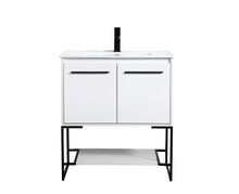 30 Inch Single Bathroom Vanity In White