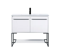 40 Inch Single Bathroom Vanity In White