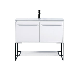 40 Inch Single Bathroom Vanity In White