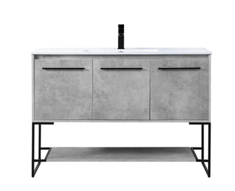 48 Inch Single Bathroom Vanity In Concrete Grey
