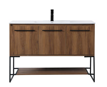 48 Inch Single Bathroom Vanity In Walnut Brown