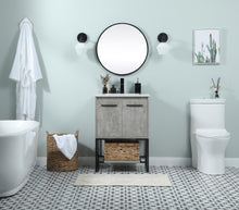 24 Inch Single Bathroom Vanity In Concrete Grey