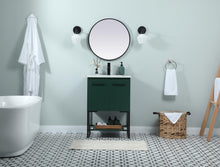 24 Inch Single Bathroom Vanity In Green