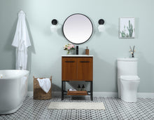 24 Inch Single Bathroom Vanity In Teak