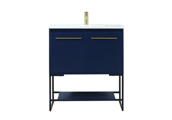 30 Inch Single Bathroom Vanity In Blue