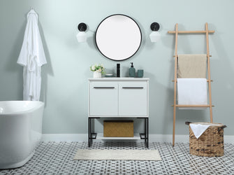 30 Inch Single Bathroom Vanity In White
