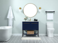 36 Inch Single Bathroom Vanity In Blue