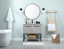 36 Inch Single Bathroom Vanity In Concrete Grey