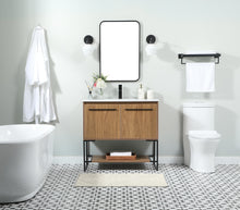 36 Inch Single Bathroom Vanity In Walnut Brown