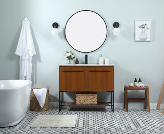 40 Inch Single Bathroom Vanity In Teak