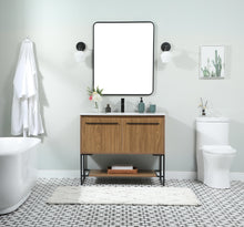 40 Inch Single Bathroom Vanity In Walnut Brown