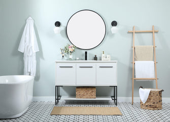 48 Inch Single Bathroom Vanity In White