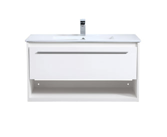 36 Inch Single Bathroom Floating Vanity In White