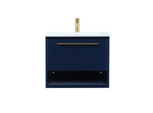 24 Inch Single Bathroom Vanity In Blue