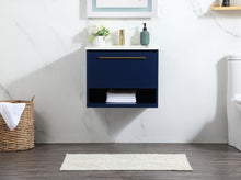 24 Inch Single Bathroom Vanity In Blue