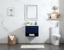 24 Inch Single Bathroom Vanity In Blue