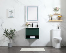 24 Inch Single Bathroom Vanity In Green