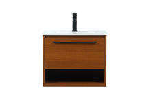 24 Inch Single Bathroom Vanity In Teak