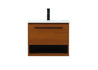 24 Inch Single Bathroom Vanity In Teak