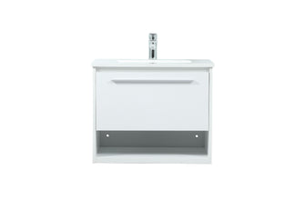 24 Inch Single Bathroom Vanity In White