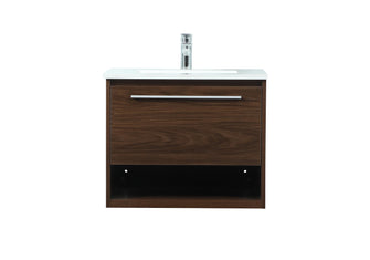 24 Inch Single Bathroom Vanity In Walnut