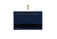 30 Inch Single Bathroom Vanity In Blue
