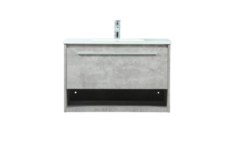 30 Inch Single Bathroom Vanity In Concrete Grey