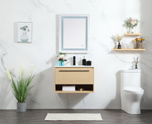 30 Inch Single Bathroom Vanity In Maple With Backsplash