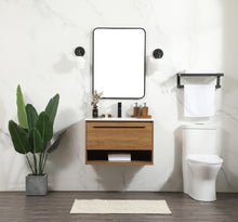 30 Inch Single Bathroom Vanity In Walnut Brown