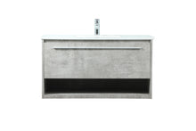 36 Inch Single Bathroom Vanity In Concrete Grey