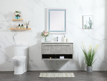 36 Inch Single Bathroom Vanity In Concrete Grey
