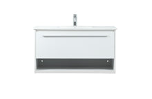 36 Inch Single Bathroom Vanity In White
