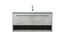40 Inch Single Bathroom Vanity In Concrete Grey