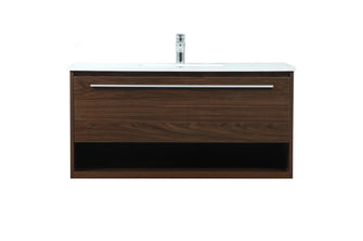 40 Inch Single Bathroom Vanity In Walnut