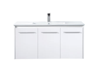 40 Inch Single Bathroom Floating Vanity In White
