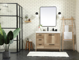 42 Inch Single Bathroom Vanity In Natural Oak