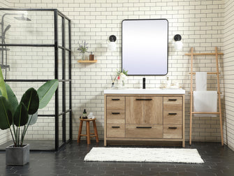 48 Inch Single Bathroom Vanity In Natural Oak