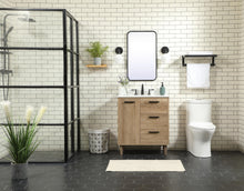 30 Inch Single Bathroom Vanity In Natural Oak With Backsplash