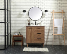 30 Inch Single Bathroom Vanity In Walnut Brown