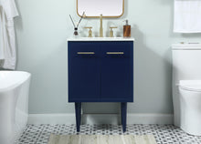 24 Inch Single Bathroom Vanity In Blue