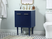 24 Inch Single Bathroom Vanity In Blue