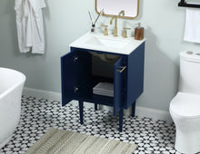 24 Inch Single Bathroom Vanity In Blue