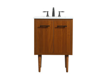 24 Inch Single Bathroom Vanity In Teak